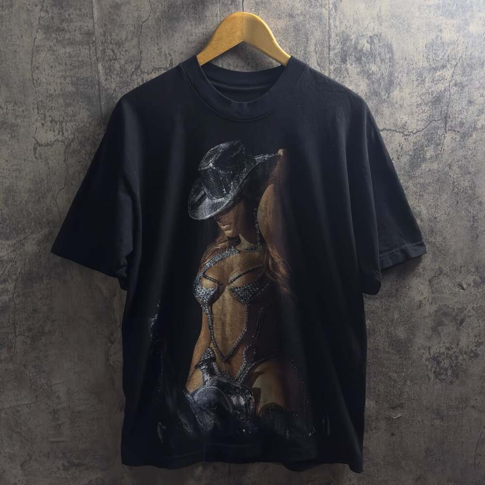 Beyoncé Renaissance World Tour Merch Disco Cowboy Black T-Shirt Size M